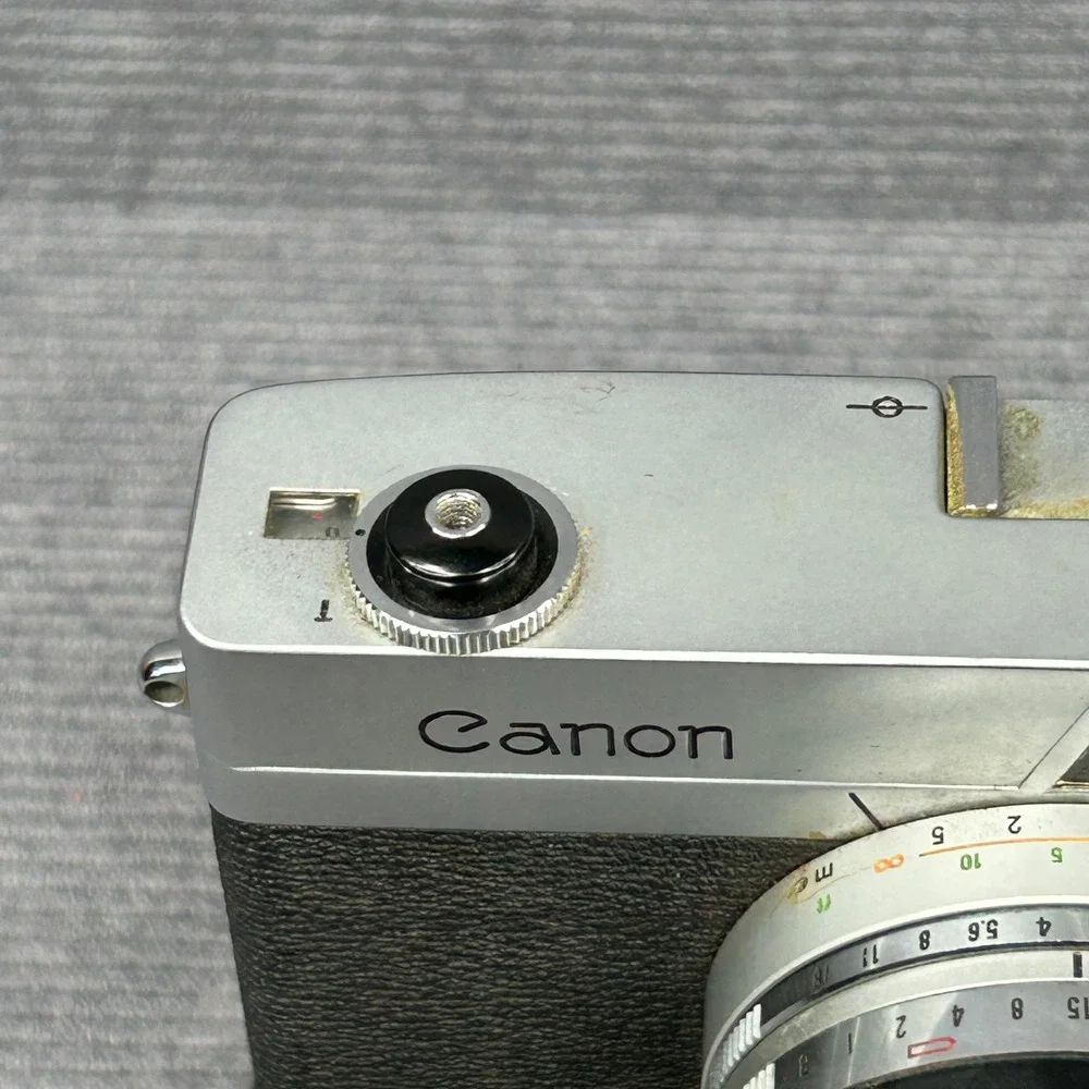 Vintage Canon Canonet 35mm Rangefinder Film Camera w/ Leather Case Japan Untest